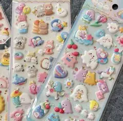【ゆう様専用】SALE 4枚セット ぷっくりシール マシュマロ ノート 手帳