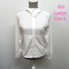 ★GU　レディース　UVカット アクティブ　フルジップ長袖パーカー　Sサイズ