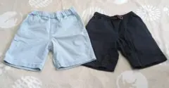 黒水色半ズボン 120サイズ2枚セット★BREEZE★UNIQLO★男の子パンツ