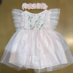 週末値引き！美品！SHEIN ピンク ベビードレス ワンピース　9-12M