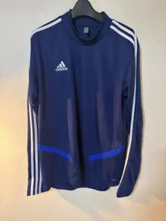 adidas サッカー長袖シャツ ネイビー XO