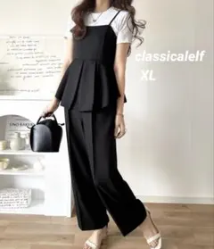 classicalelf XL バックリボンキャミフレアサロペット