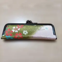 和柄　花柄印鑑ケース コンパクト　朱肉付き
