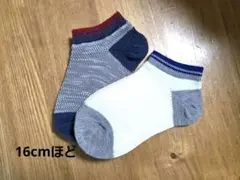 キッズ靴下 メッシュデザイン 16cm　２足セット