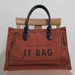 ★ロンシャン★IT BAG★オレンジ・中古品♪のサムネイル