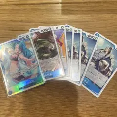 ワンピース カード ネフェルタリ・ビビ　チャカ&ペル　その他おまけ　計7枚セット