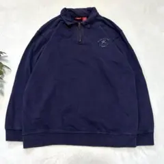 usa古着 Mossimo スウェット ネイビー ハーフジップ トレーナー XL