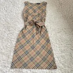 Burberryブルーレーベル ワンピース ノバチェック 38 ストレッチ