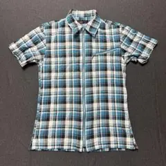 328 BENO Turquoise Plaid Shirt Y2K Tech