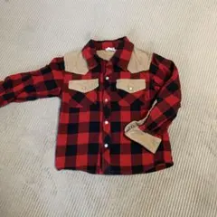 キッズ　チェック柄長袖シャツ　サイズ120