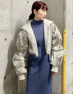 MURUA マルチWAYメタルブルゾン （シルバー）