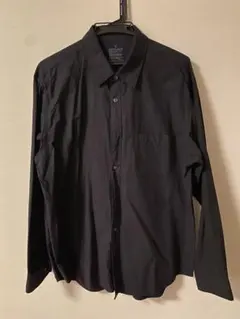 【やまだたろう様専用】 【美品】無印良品　黒の長袖ボタンアップシャツ（XL）