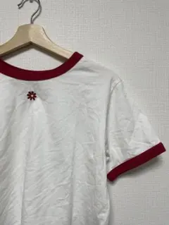 【美品】w closet クロップドTシャツ フラワー刺繍