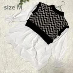 ニットベスト・バルーンスリーブ (M)