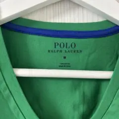 POLO RALPH LAUREN グリーン Vネック ポロシャツ M