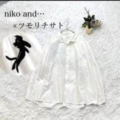 niko and… × ツモリチサト　長袖シャツ　黒猫　ゆったり　M