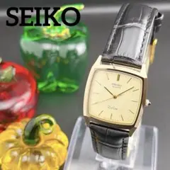 【希少・美品】セイコー ドルチェ タングステン クォーツ メンズ腕時計 レトロ