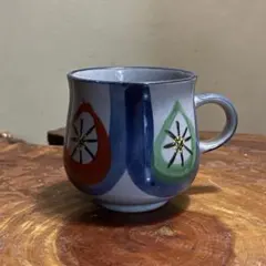 レトロ マグカップ 花柄 磁器