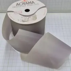 AOYAMA リボン 　ロマンカラー グリーンとブラウンのぼかし