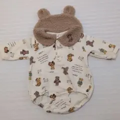 tete a tete くまさんロンパース　ボア襟