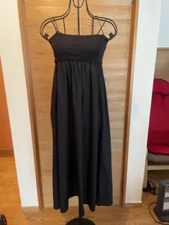 wcloset ブラック キャミワンピース