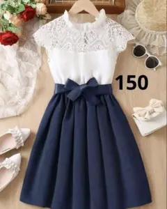 子供ドレス ピアノ 発表会 150 入学式　フォーマル ワンピース結婚式即日発送