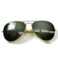 Ray-Ban アビエーター サングラス ゴールド