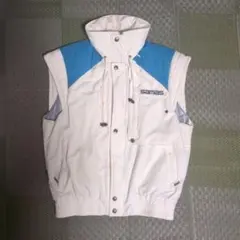 SAMOS ノースリーブベスト ホワイト/ブルー