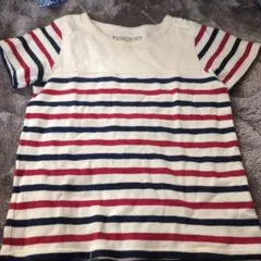 01　バースデイ　しまむら　ボーダー　半袖　Tシャツ　120ｃｍ 　男女兼用のサムネイル
