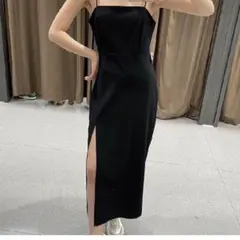 ZARA スリット入りキャミソールワンピース XS
