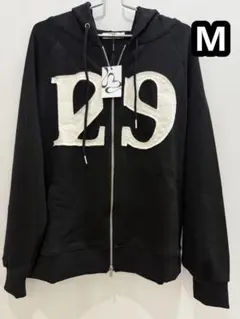 illigo 29刺繍入り黒ジップアップパーカー Mサイズ