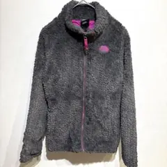 ザノースフェイス キッズ フリースジャケット 無地 M 灰色 ポリエステル