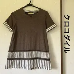 【美品】クロコダイル　カットソー　チュニック　Mのサムネイル