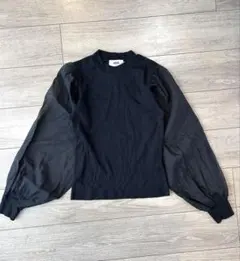 AZUL BY MOUSSY 異素材ドッキング 長袖カットソー