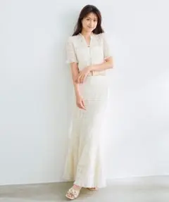 ココディール ティアードマーメイドスカート アイボリー Mサイズ
