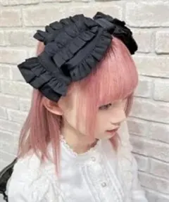 chalmiere リボン型ヘッドドレス 黒のサムネイル