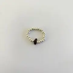 490 ハンドメイド ビーズリング 韓国アクセサリー 天然石