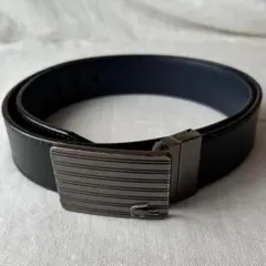 リバーシブル LACOSTE ラコステ 革 レザー ベルト ブラック ネイビー