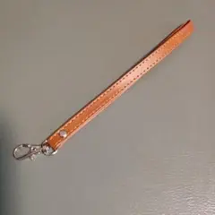 レザー調 ストラップ キャメル ナスカン付　キーホルダーのサムネイル