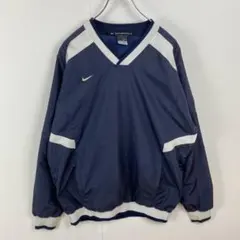 00s NIKE BASEBALL プルオーバー ナイロンピステ Vジャン L