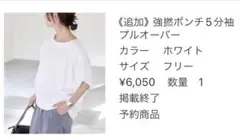 【タグ付き未使用】スローブイエナ　強撚ポンチ5分袖プルオーバー