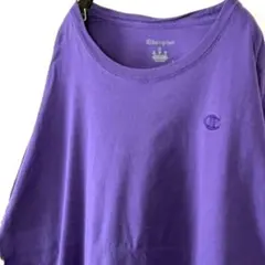 チャンピオン Champion ロゴ刺繍プレーンTシャツ XL パープル紫 古着のサムネイル