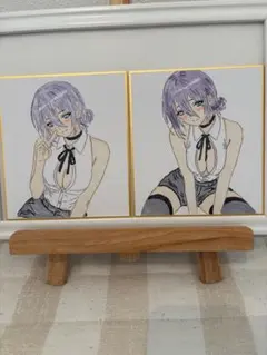 手描きイラスト ファンアート 2枚セット 水着 チェンソーマン レゼ