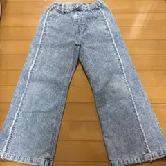 ブリーズ 女の子　ライトブルーデニム ワイドパンツ　サイズ130
