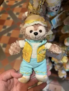 香港ディズニー新作 サマーレモン ダッフィーぬいぐるみキーチェーン