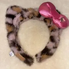 ユニバ カチューシャ ハローキティ ヒョウ柄 ピンク