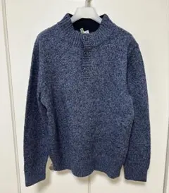 Eddie Bauer エディーバウアー　 ボタン付き　セーター　紺　メンズ　M