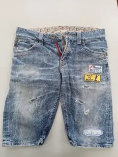 EDWIN 503 Blue Trip デニムショーツ 32インチ パッチワーク