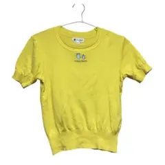Courreges クレージュ イエロー サマー ニット トップス キラキラのサムネイル