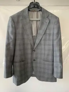 【美品】BLUEHILLS ビジネススーツ ジャケット グレンチェック